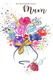 This Mother's Day card glows with the exuberance of a freshly gathered bouquet, its flowers translated into fluid watercolour and delicate gold. At the centre, lush purples, playful pinks, and radiant reds blend with patches of serene blue, creating the impression of a generous, hand-tied arrangement ready to be carried along Putney High Street. Dark indigo strokes give definition to the soft petals and leaves, lending structure to the otherwise dreamy washes of colour. The hues seep into one another in places, mimicking the way real petals overlap and catch the light, as if the bouquet were resting on a windowsill above the Thames.
Fine, metallic gold accents highlight selected contours, sparkling subtly like the glint of evening sun along the river's surface. Surrounding the main cluster of blooms, scattered flecks of paint and tiny heart shapes float freely, evoking tossed petals, laughter, and the festive mood of Mother's Day gatherings. At the bottom of the composition, a gently curved vase appears, formed from soft, blended strokes and finished with an elegant golden bow that recalls the satisfying rustle of ribbon a florist ties before a bouquet leaves the shop.
The composition is airy yet emotionally full, with ample white space allowing the colours to sing without feeling crowded. It suggests both spontaneity and intention-the kind of natural beauty that still bears the mark of a skilled hand, like a bespoke arrangement from Flower Delivery Putney carefully crafted for local families. Above all, the card captures warmth, gratitude, and the simple joy of saying thank you, Mum with flowers, even when those flowers are painted rather than freshly cut.