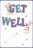 This get well card sparkles with the hopeful cheer so beloved in Putney-a haven where community ties run as deep as the Thames. Two adorable friends-a fluffy teddy bear and a floppy-eared pup-playfully cradle the bold, colour-splashed letters of 'Get Well,' their eyes alight with optimism and care. Vibrant indigo and teal dance within the words, set against a creamy, tranquil background that exudes clarity and calm. Scattered across the scene, twinkling stars in soft blues and purples lend a whimsical feel, evoking the magic found in the fresh bouquets crafted for Putney's families and friends. The delicate fur textures, almost touchable, bring tactile comfort, inviting an embrace of pure reassurance. Each element is placed with the same thoughtful artistry as a bespoke bouquet by Flower Delivery Putney-turning a simple note into an emotional lifeline. Together, card and sentiment form a gentle balm for body and spirit, sending wishes of kindness from Putney's heart straight to a loved one on the mend.